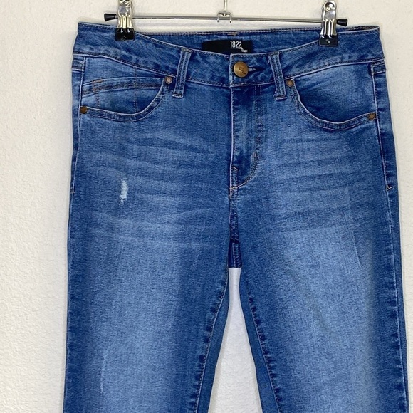 1822 Denim Distressed Skinny Jeans Size 6 - Picture 2 of 10